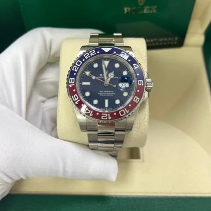 Rolex GMT-Master II 40mm White Gold "Pepsi" - Blue Dial - Oyster Bracelet (126719BLRO) - Image 7