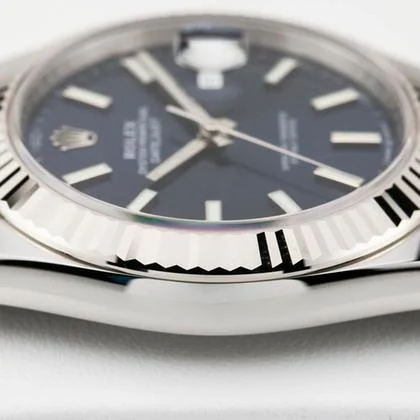 Rolex Datejust 41 Blue Stick Dial Fluted Oyster 126334 - Image 8