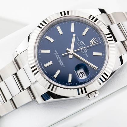 Rolex Datejust 41 Blue Stick Dial Fluted Oyster 126334 - Image 6