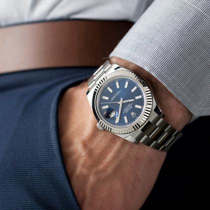Rolex Datejust 41 Blue Stick Dial Fluted Oyster 126334 - Image 3