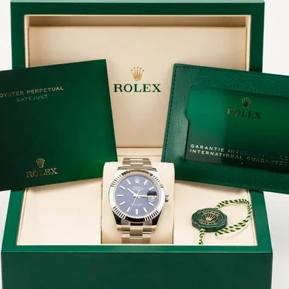 Rolex Datejust 41 Blue Stick Dial Fluted Oyster 126334 - Image 9