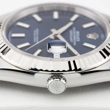 Rolex Datejust 41 Blue Stick Dial Fluted Oyster 126334 - Image 7