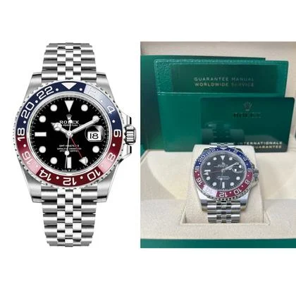 Rolex GMT-Master II 40mm Red and Blue Pepsi Jubilee Bracelet (126710BLRO)