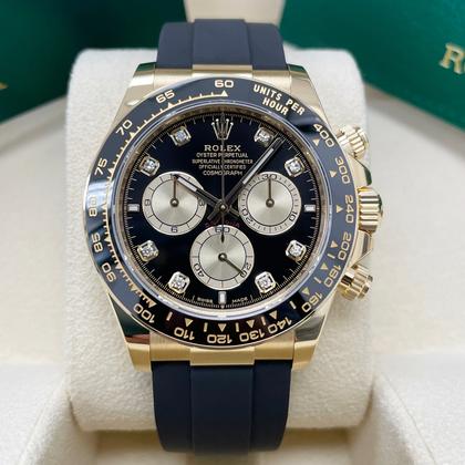 Rolex Daytona UNWORN Daytona 126518 Yellow Gold 40mm Black Diamond Dial Black Oysterflex Rubber - Image 3