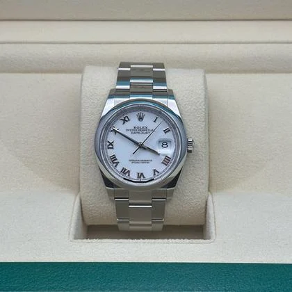 Rolex Datejust 36 White Roman Oyster - Image 3
