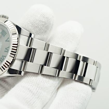 Rolex Datejust 41 2025 NEW Fluted Wimbledon Oyster 126334 Slate Green Roman Dial - Image 8