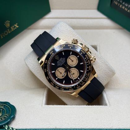 Rolex Daytona NEW 2025 Black and Gold Counter Rings Dial Oyster-Flex Bracelet - Image 4