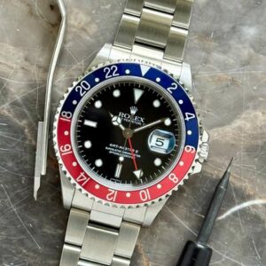 Rolex GMT-Master II ref 16710 2-year warranty Pepsi Dial 1997 Serviced