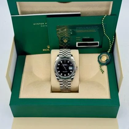 Rolex Datejust 41 NEW 2025 Rolex Datejust 41mm 126334 Stainless Steel Jubilee Black Diamond Dial - Image 3