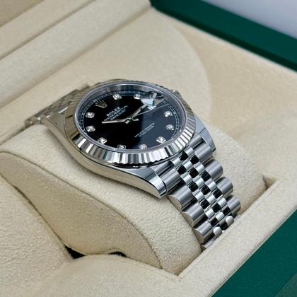 Rolex Datejust 41 NEW 2025 Rolex Datejust 41mm 126334 Stainless Steel Jubilee Black Diamond Dial - Image 4