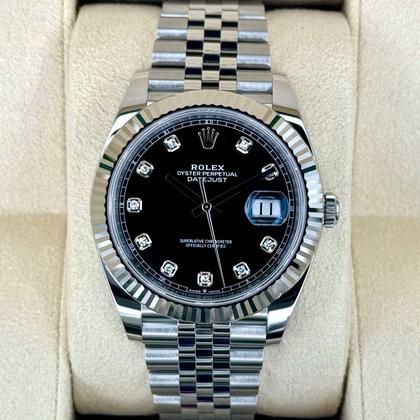 Rolex Datejust 41 NEW 2025 Rolex Datejust 41mm 126334 Stainless Steel Jubilee Black Diamond Dial