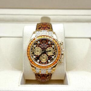 Rolex Daytona LEOPARD 116598SACO All Factory Diamond & Sapphire 18K Yellow Gold