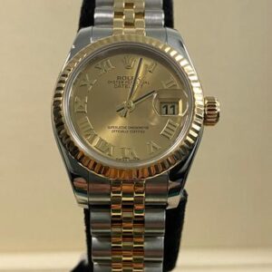Rolex Lady-Datejust Like NEW 2014 Lady-Datejust 2-Tone Jubilee Champagne Roman Dial 179173 FULL SET