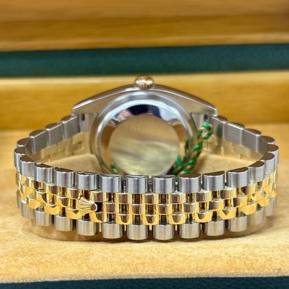 Rolex Datejust 36 116233 36MM Gold Diamond Dial Jubilee Band Box + Papers - Image 8