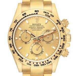 Rolex Daytona Yellow Gold Champagne Dial Mens Watch 116508 Box Card
