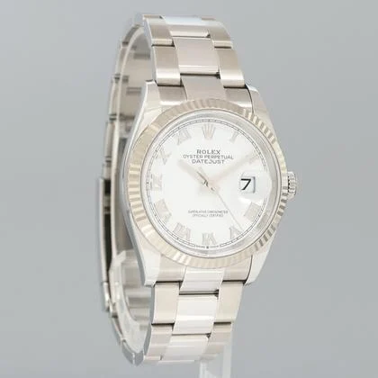 Rolex Datejust 36 2022 MINT Rolex DateJust White Roman 126234 Steel Oyster White Gold Watch - Image 3