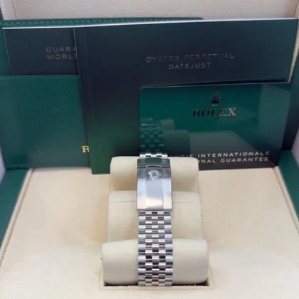 Rolex Datejust 41 Stainless Steel & White Gold Dark Rhodium Index Dial Jubilee (126334) - Image 7