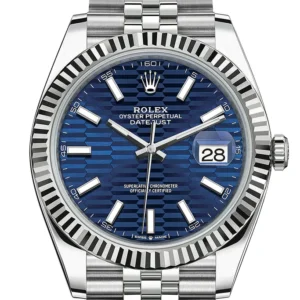 Rolex Datejust 126334-0032 Blue Fluted Dial Jubilee Bracelet Watch