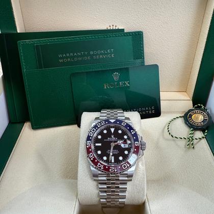 Rolex GMT-Master II 40mm Red and Blue Pepsi Jubilee Bracelet (126710BLRO) - Image 4