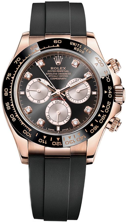 Rolex Cosmograph Daytona Rose Gold Diamonds Men's Watch 126515LN-0004
