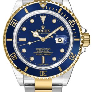 Rolex Submariner Date Blue Dial Men's Watch 16613LB