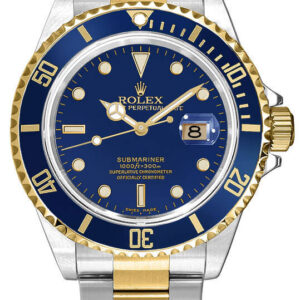 Rolex Submariner Date Blue Dial Steel & Gold Men's Watch 16803