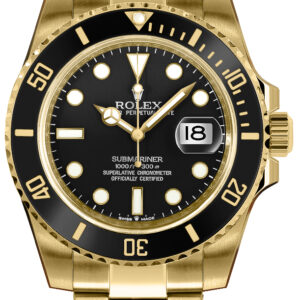 Rolex Submariner Date Black Dial Yellow Gold Men's Watch 126618LN-0002