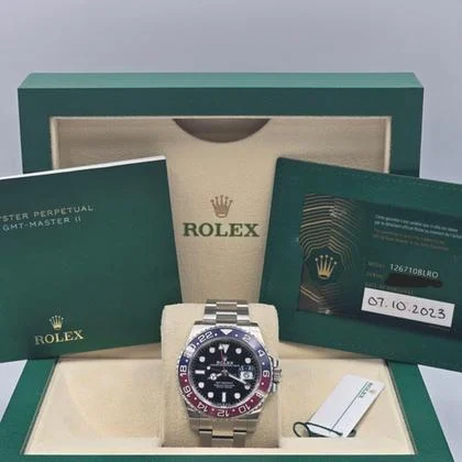 Rolex GMT-Master II 2023 FULL SET GMT Master Pepsi Red Blue Oyster Ceramic 40mm