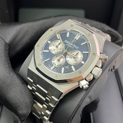 Audemars Piguet Royal Oak Chronograph 41mm Stainless Steel Blue Dial Silver Sub-dials - Image 8