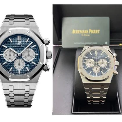 Audemars Piguet Royal Oak Chronograph 41mm Stainless Steel Blue Dial Silver Sub-dials