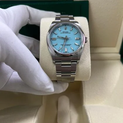 Rolex Oyster Perpetual 36 36mm Stainless Steel - Turquoise Dial - Oyster Bracelet (Ref# 126000) - Image 5