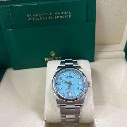 Rolex Oyster Perpetual 36 36mm Stainless Steel - Turquoise Dial - Oyster Bracelet (Ref# 126000) - Image 10