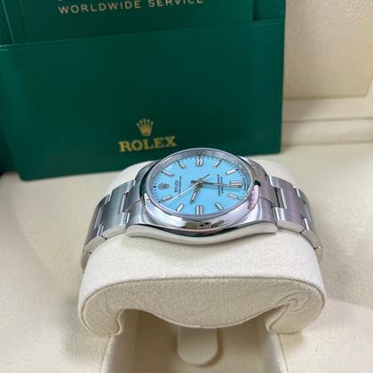 Rolex Oyster Perpetual 36 36mm Stainless Steel - Turquoise Dial - Oyster Bracelet (Ref# 126000) - Image 9
