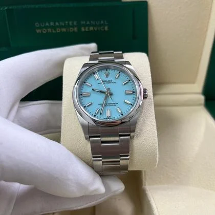Rolex Oyster Perpetual 36 36mm Stainless Steel - Turquoise Dial - Oyster Bracelet (Ref# 126000) - Image 2