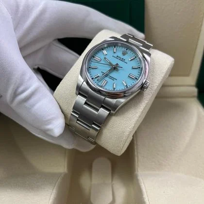 Rolex Oyster Perpetual 36 36mm Stainless Steel - Turquoise Dial - Oyster Bracelet (Ref# 126000) - Image 4