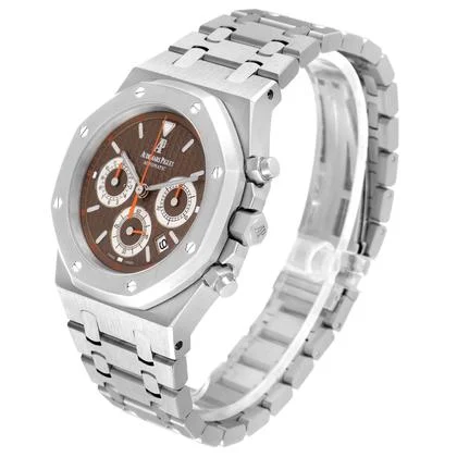 Audemars Piguet Royal Oak Chronograph Brown Dial Steel Mens Watch 26300ST - Image 6