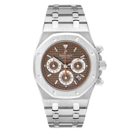 Audemars Piguet Royal Oak Chronograph Brown Dial Steel Mens Watch 26300ST - Image 9