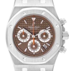 Audemars Piguet Royal Oak Chronograph Brown Dial Steel Mens Watch 26300ST