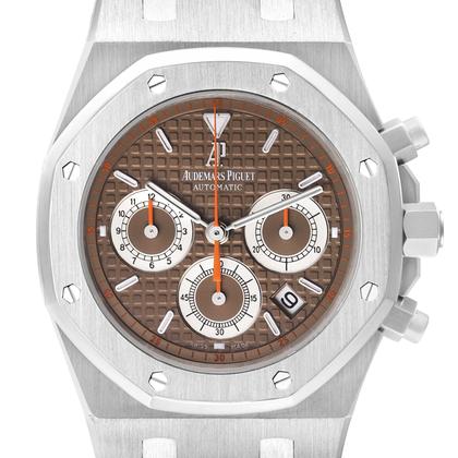 Audemars Piguet Royal Oak Chronograph Brown Dial Steel Mens Watch 26300ST