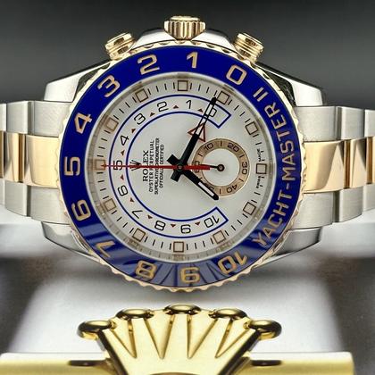 Rolex Yacht-Master II 44mm Oyster Perpetual 18k Rose Gold Ceramic Steel 116681