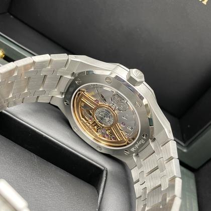 Audemars Piguet Royal Oak Selfwinding UNWORN Royal Oak Selfwinding Blue Dial 41mm 15510ST.OO.1320ST.06 Stainless Steel Full Set Unworn Complete Box & Papers - Image 4