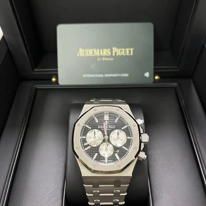 Audemars Piguet Royal Oak Chronograph Stainless Steel Black Dial White Sub-Dials 26331st - Image 2