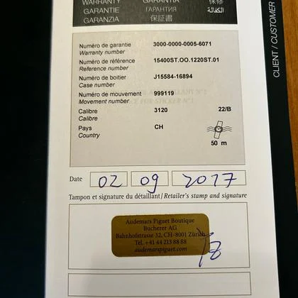 Audemars Piguet Royal Oak Selfwinding Full Set with Original Box and Papers - Image 9