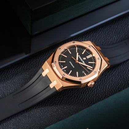 Audemars Piguet Royal Oak Selfwinding 15400or.oo.d002cr.01 Automatic 18k Gold 41mm Box & Papers - Image 3