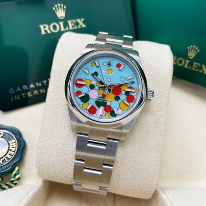 Rolex Oyster Perpetual 31 NEW Oyster Perpetual 31mm 277200 Turquoise Celebration Dial Smooth Bezel Oyster Bracelet - Image 7