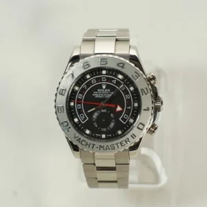 Rolex Yacht-Master II 18K White Gold with Black Dial 116689 Box and Papers
