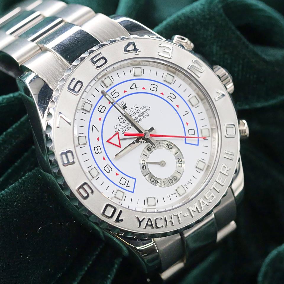 Rolex Yacht-Master II MINT COMPLETE SET Yacht-Master II “Regatta Timer” White Dial Platinum White Gold 116689 - Image 7