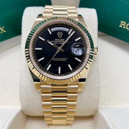Rolex Day-Date 40 40mm 228238 President Yellow Gold Presidential Bracelet Black Index Dial - Image 7