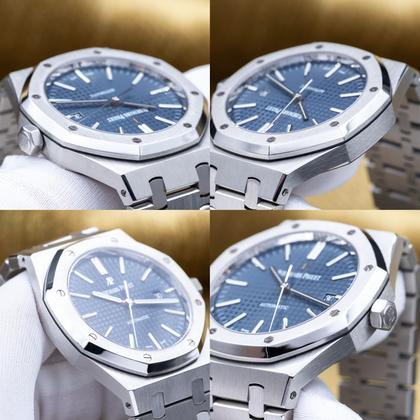 Audemars Piguet Royal Oak Selfwinding 41mm Blue Dial Stainless Steel AP 15400ST - Complete Set - Image 7