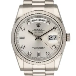 Rolex Day-Date 36 118239 Diamond Dial Mens Watch Box Papers